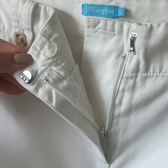J. McLaughlin White Straight Leg Cotton Pants - Picture 5 of 9